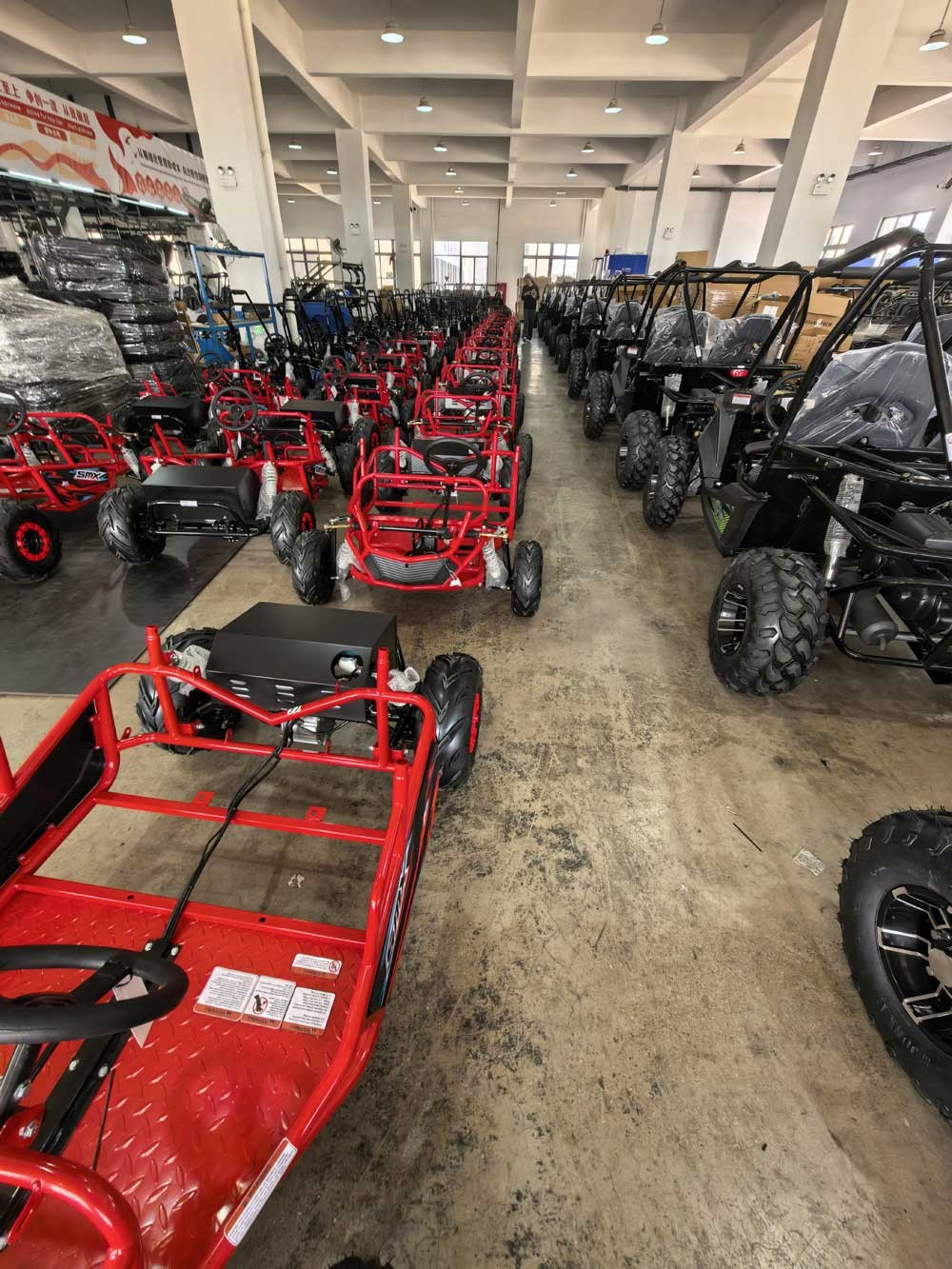 Finished vehicle warehouse at EverJoy Moto factory