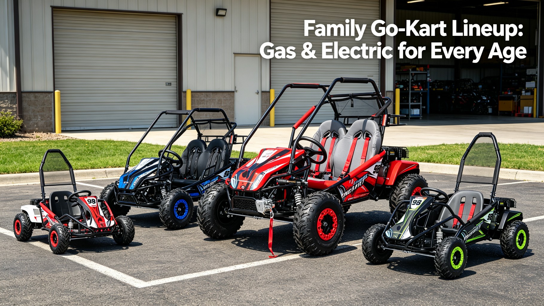 Family Go-Kart Lineup for Dealers: Gas and Electric Models for Family Recreation