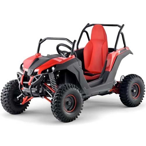 1.2kW Gear-Drive Electric Go Kart with Double Shocks — All-Terrain FR075DGK